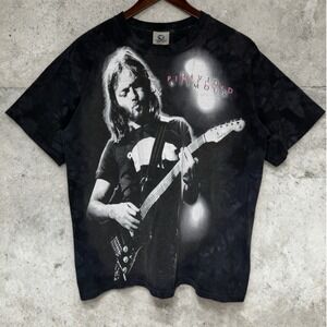 Vintage Liquid Blue Pink Floyd Shirt David Gilmour AOP Tie Dye size Medium